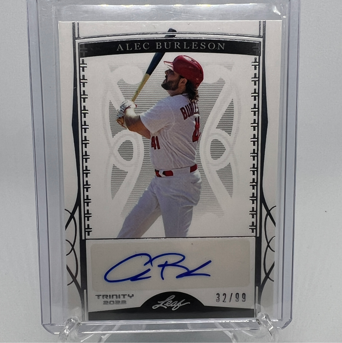 Alec Burleson 32/99 Autographed Baseball Card