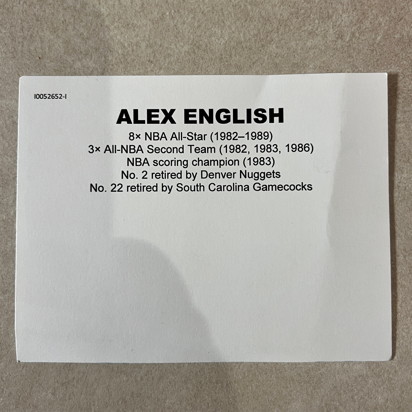 Alex English Autographed Basketball