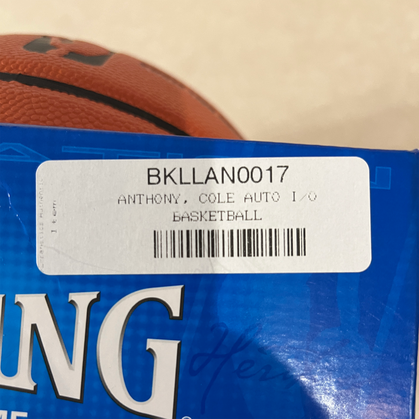 Cole Anthony Autographed Basketball