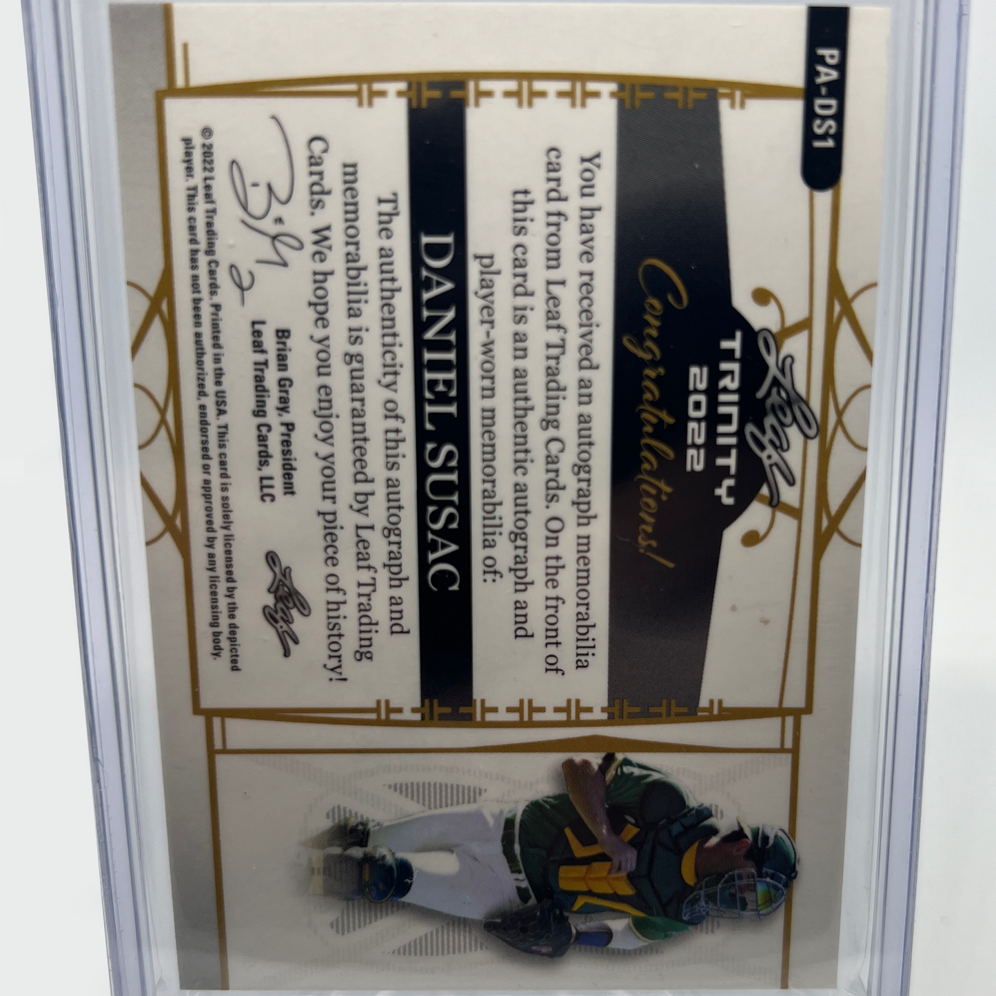 Daniel Susac 60/99 Autographed Patch Baseball Card