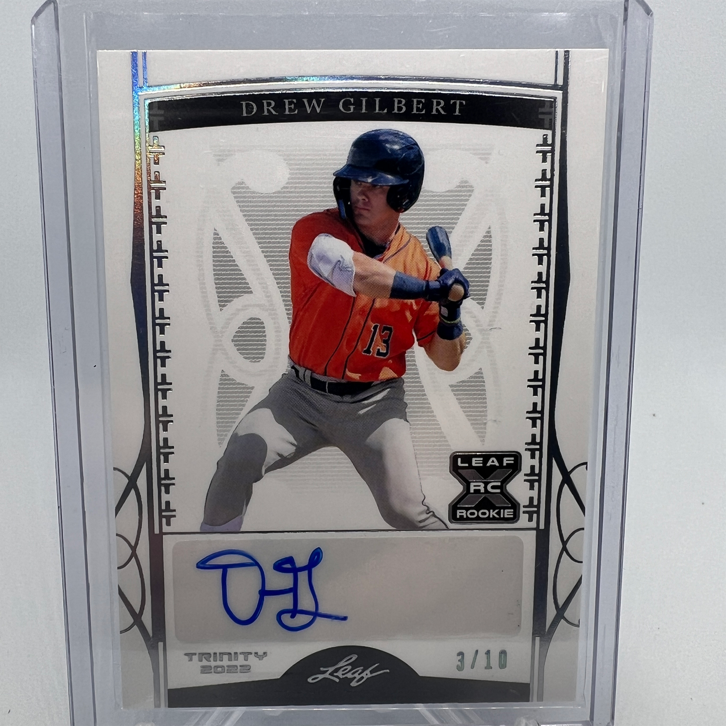 Drew Gilbert 3/10 Autographed Baseball Card