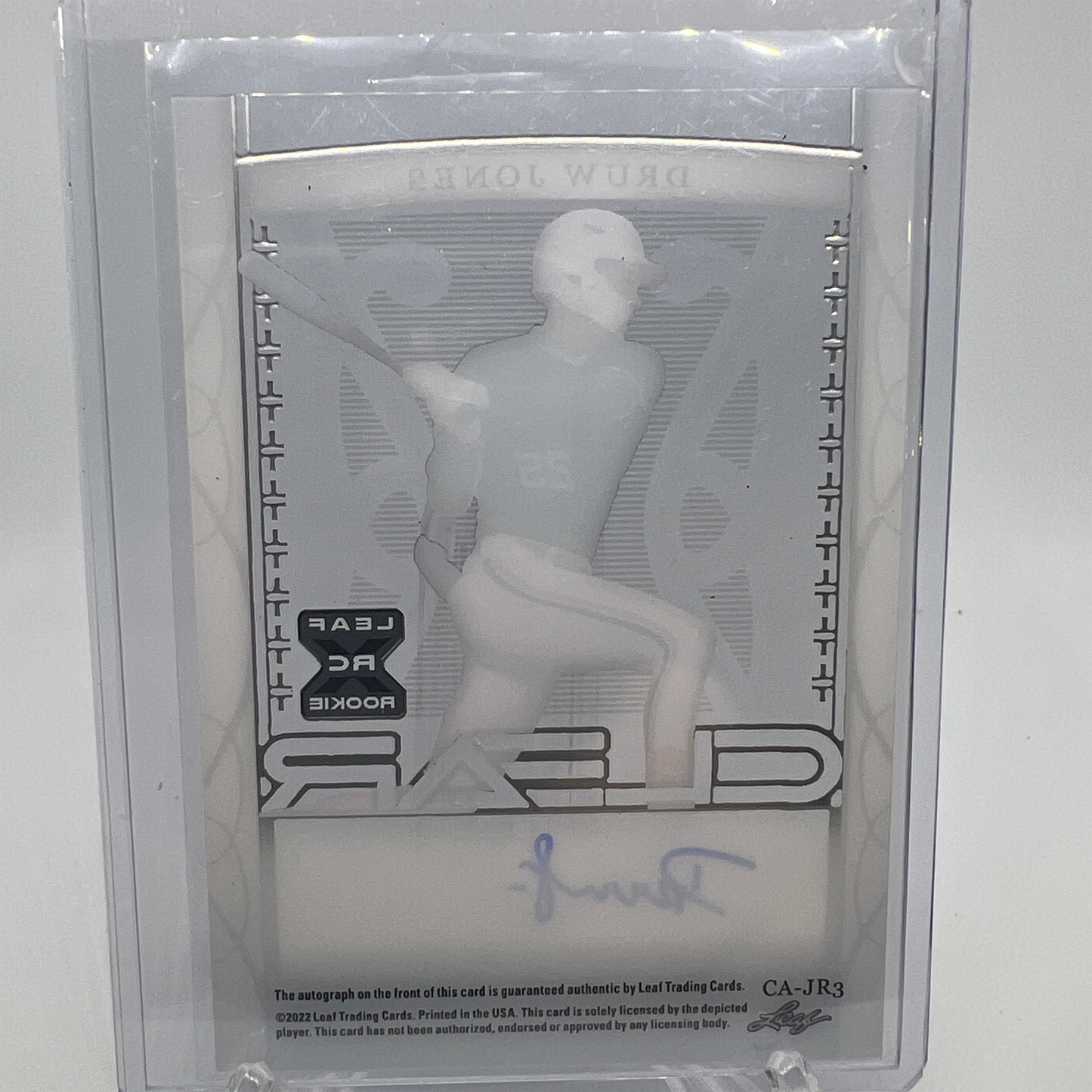 Druw Jones 7/50 Autographed Baseball Card