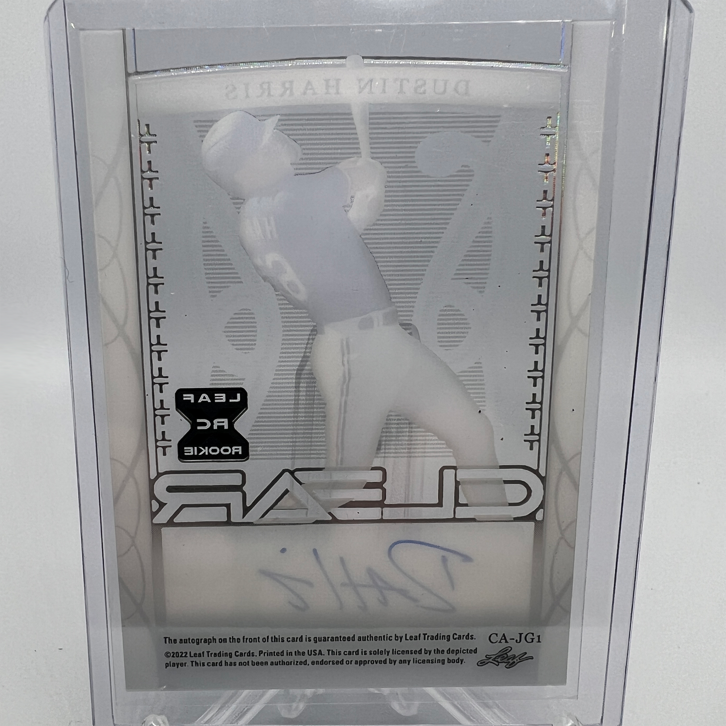 Dustin Harris 2/7 Autographed Baseball Card