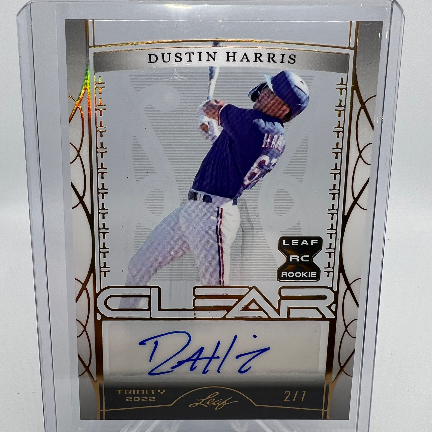 Dustin Harris 2/7 Autographed Baseball Card