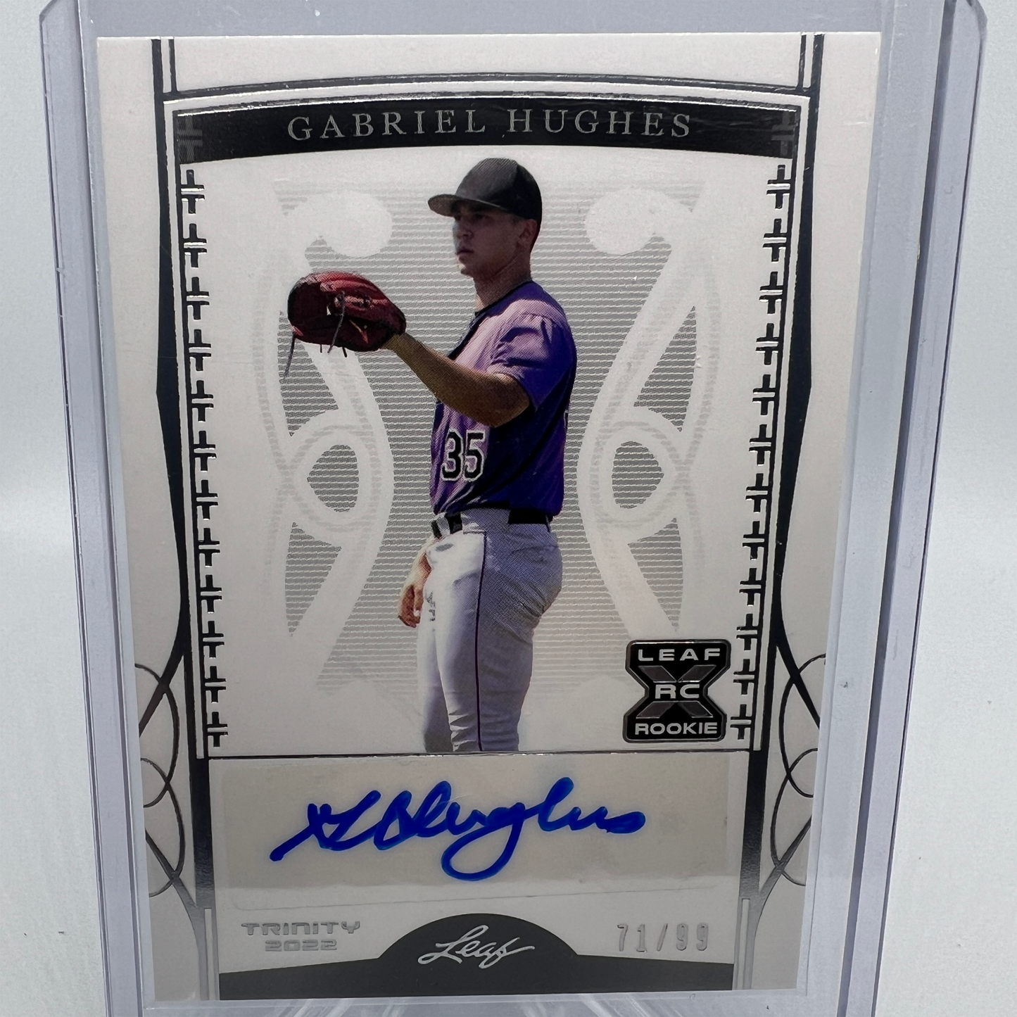 Gabriel Hughes 71/99 Autographed Baseball Card
