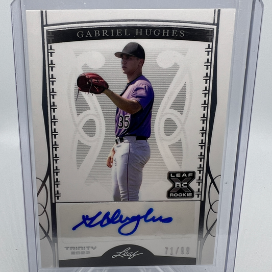 Gabriel Hughes 71/99 Autographed Baseball Card