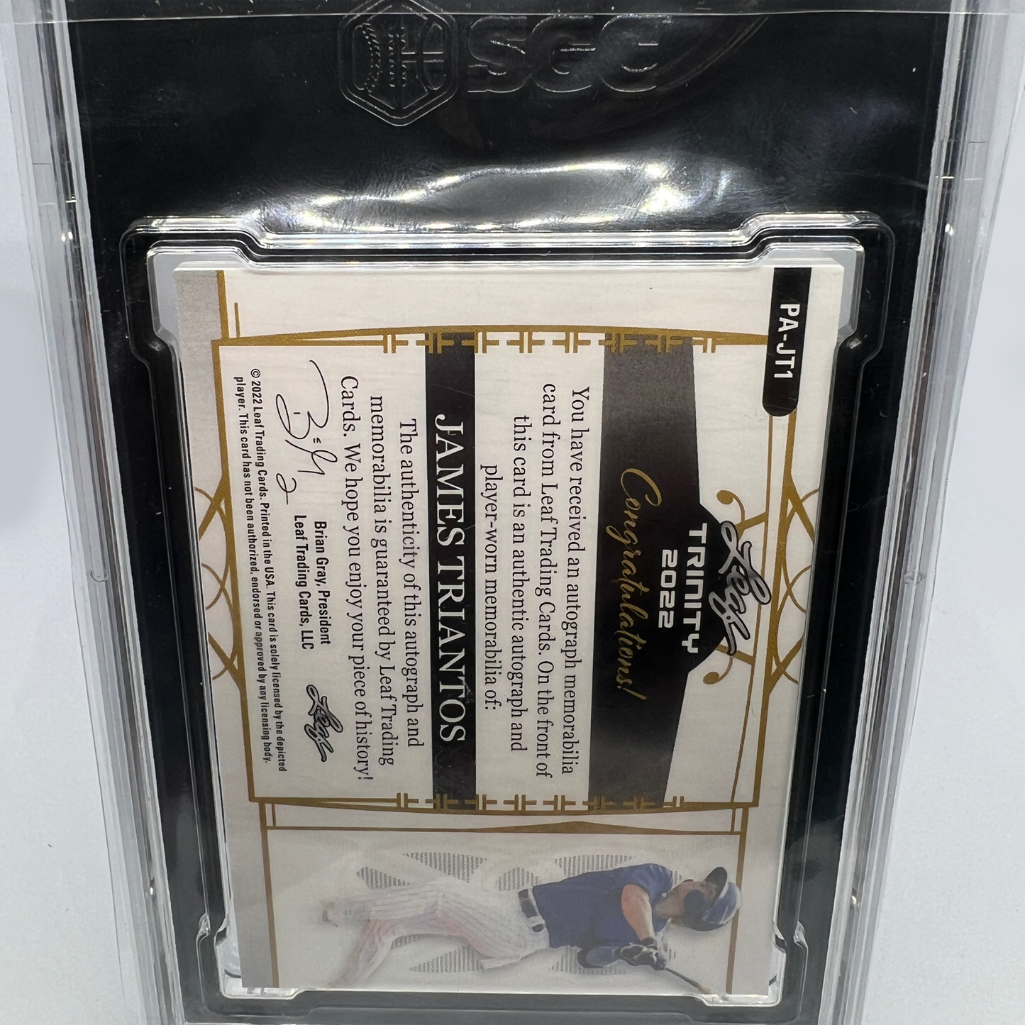 James Triantos 32/50 Autographed Patch Baseball Card - Graded
