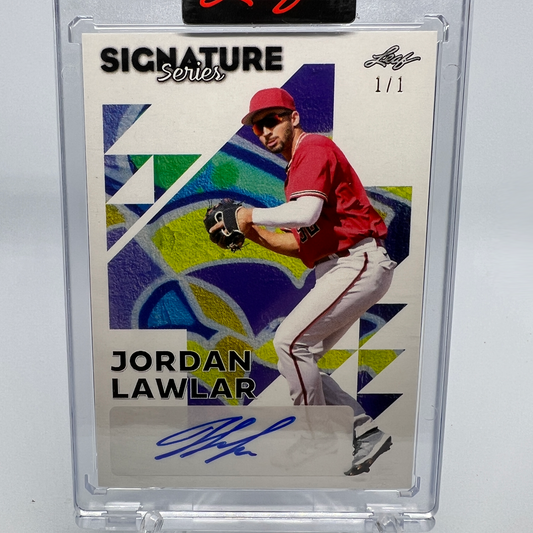 Jordan Lawlar 1/1 Autographed Baseball Card