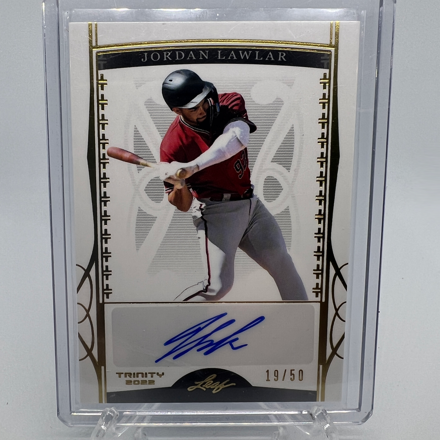 Jordan Lawlar 19/50 Autographed Baseball Card