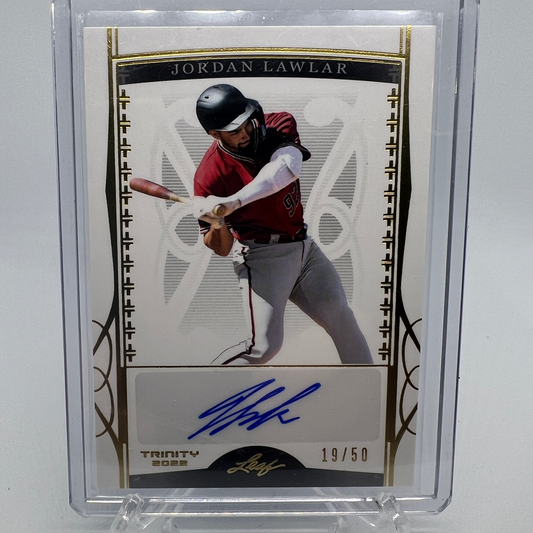 Jordan Lawlar 19/50 Autographed Baseball Card