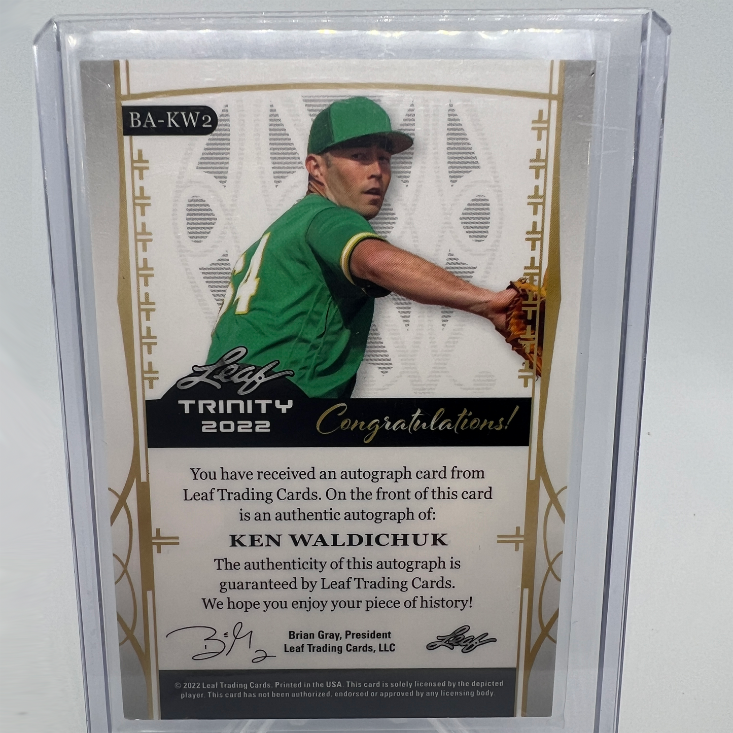 Ken Waldichuk 1/10 Autographed Baseball Card