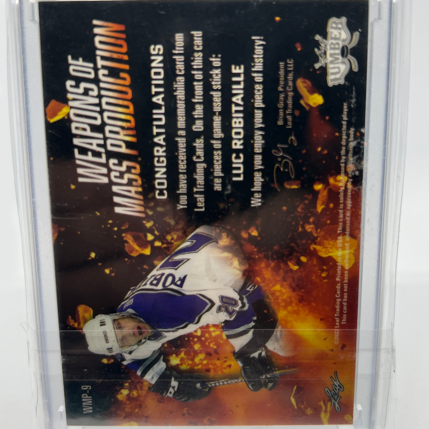 Luc Robitaille 1/4 Lumber Hockey Card