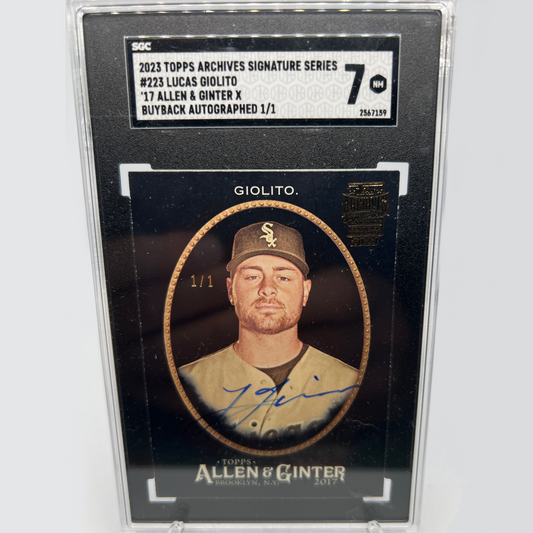 Lucas Giolito 1/1 Autographed Baseball Card - Graded
