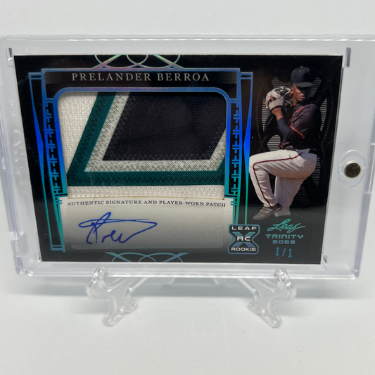 Prelander Berroa 1/1 Autographed Patch Baseball Card