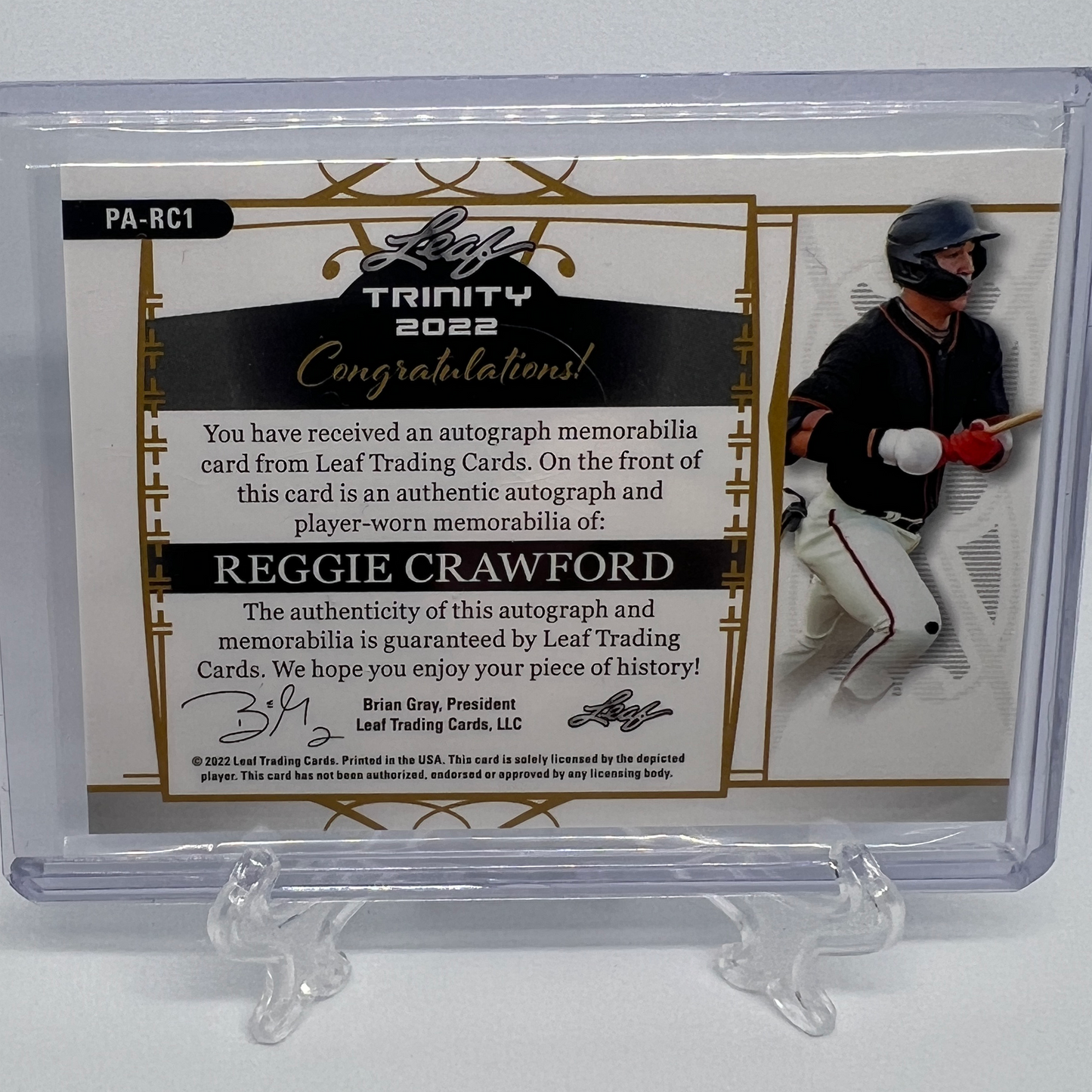 Reggie Crawford 37/99 Autographed Patch Baseball Card