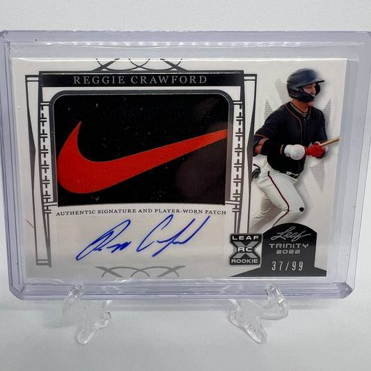 Reggie Crawford 37/99 Autographed Patch Baseball Card