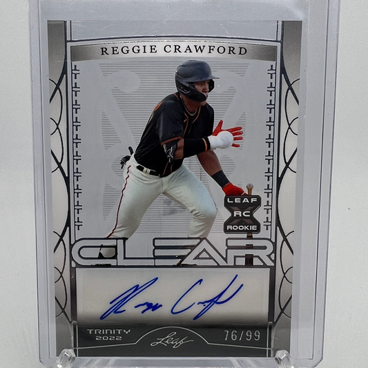 Reggie Crawford 76/99 Autographed Baseball Card