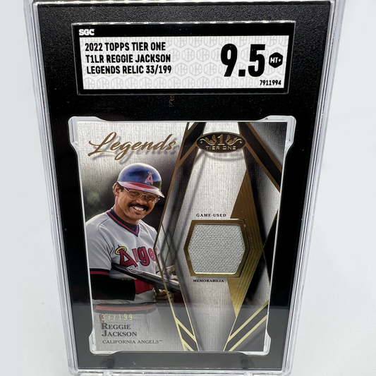 Reggie Jackson 33/199 Memorabilia Baseball Card - Graded