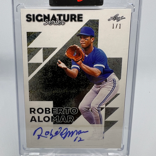 Roberto Alomar 1/1 Autographed Baseball Card
