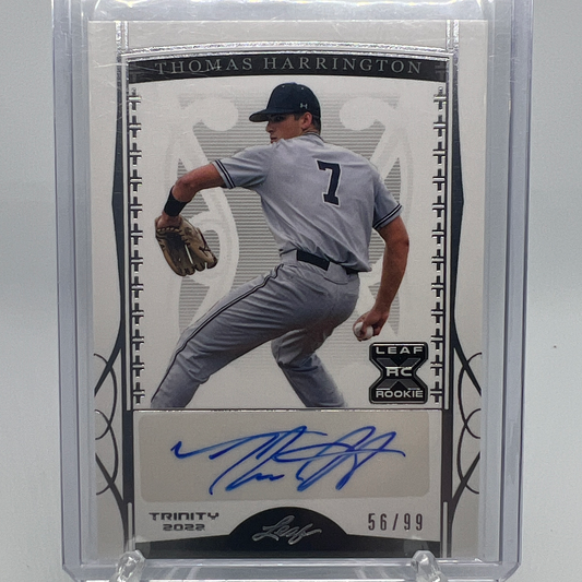 Thomas Harrington 56/99 Autographed Baseball Card
