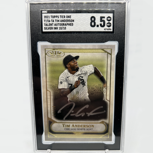 Tim Anderson 10/10 Autographed Baseball Card - Graded