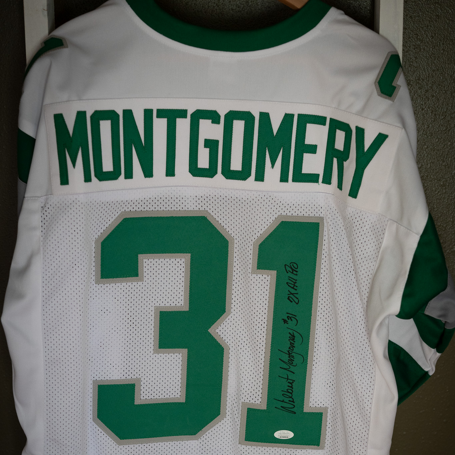 Wilbert Montgomery Autographed Football Jersey