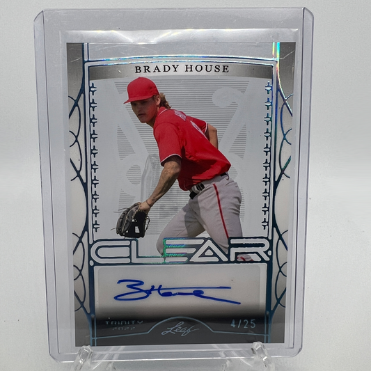 Brady House 4/25 Autographed Baseball Card