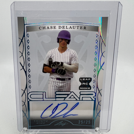 Chase Delauter 25/25 Autographed Baseball Card