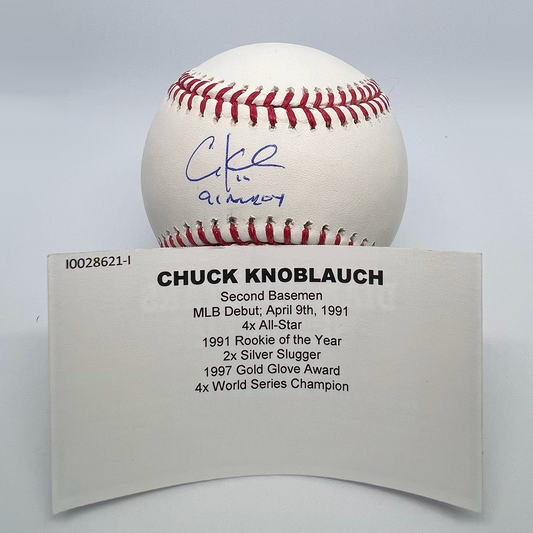 Chuck Knoblauch Autographed Baseball