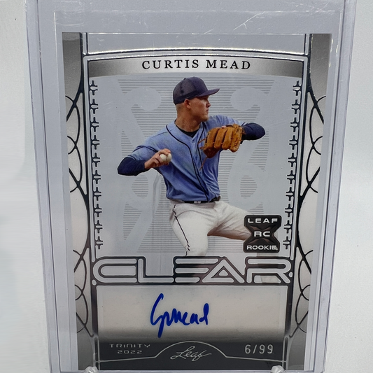 Curtis Mead 6/99 Autographed Baseball Card