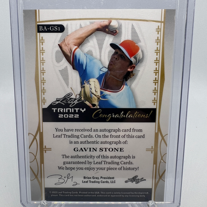 Gavin Stone 20/25 Autographed Baseball Card
