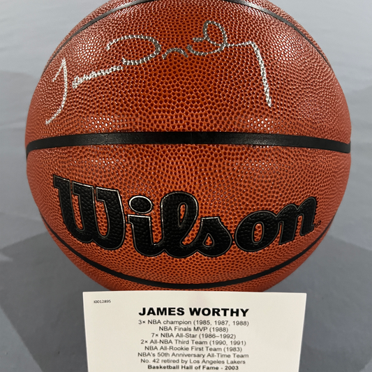 James Worthy Autographed Basketball