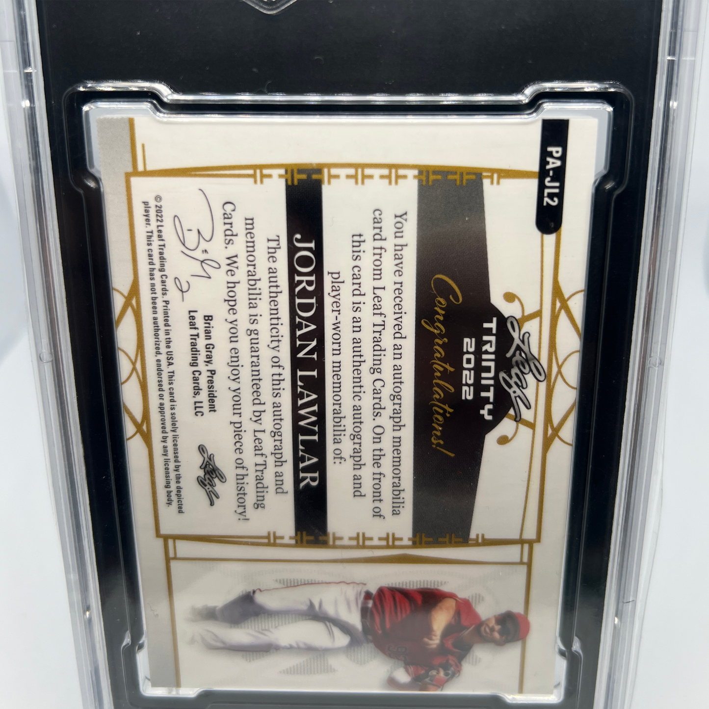Jordan Lawlar 35/99 Autographed Patch Baseball Card - Graded