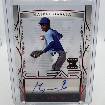 Maikel Garcia 1/3 Autographed Baseball Card