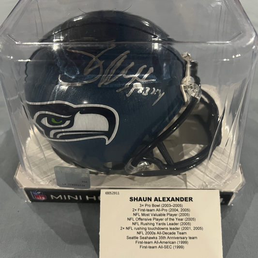 Shaun Alexander Autographed Mini Helmet
