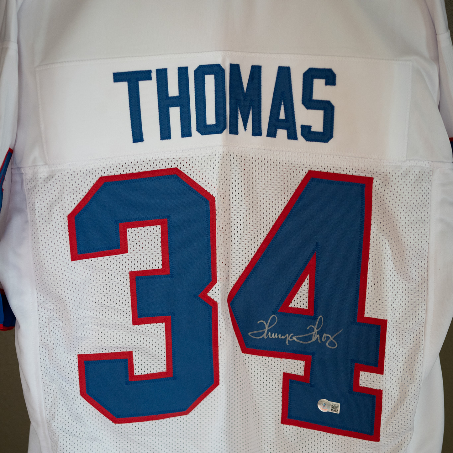 Thurman Thomas Autographed Football Jersey